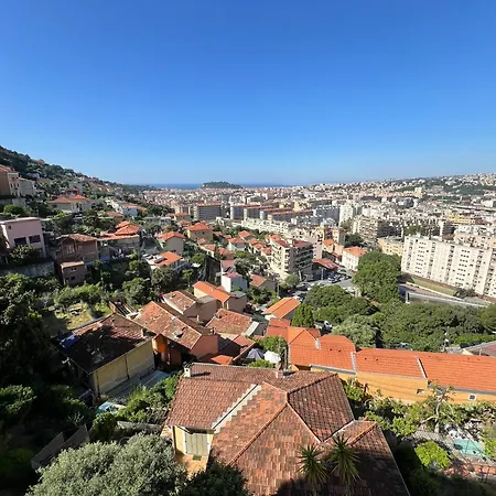 Charmant & Calme 3P Climatise 2 Chambres Vue Panoramique Parking Privatif En Sous Sol Nice Exterior photo